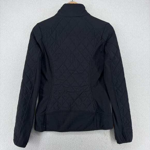 ATHLETA Jacket S Upside Quilted Full Zip Outdoor Athleisure Stretch Black - Picture 4 of 16